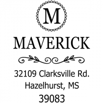 Maverick Monogram Address Stamp