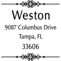 Weston Vintage Address Stamp