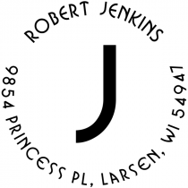 Jenkins Capital Letter Address Stamp