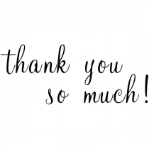 Thank You So Much Handwritten Rubber Stamp