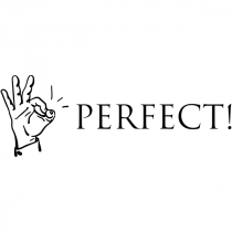 Feedback - Perfect! Okay Hand - Teacher Rubber Stamp