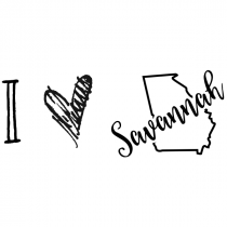 I Love Georgia Rubber Stamp