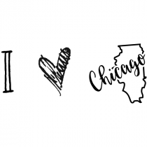 I Love Illinois Rubber Stamp
