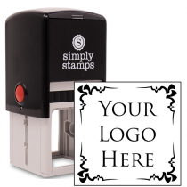 4 Corner Deco Border Logo Stamp