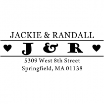 Heart Sided Return Address Stamp