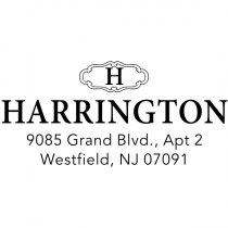 Harrington Monogram Return Address Stamp