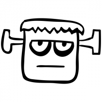 Frankenstein Monster Halloween Craft Rubber Stamp