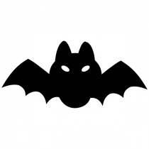 Short Fat Bat Halloween Craft Rubber Stamp