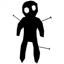Voodoo Doll Halloween Craft Rubber Stamp