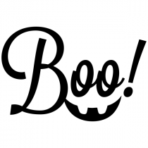 Boo! Smile Halloween Craft Rubber Stamp