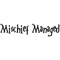 Mischief Managed Halloween Craft Rubber Stamp