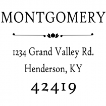 Montgomery Flower Deco Address Stamp