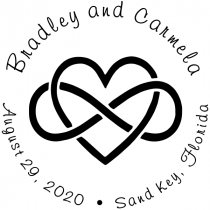 Infinity Heart Wedding Stamp