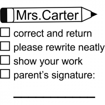 Custom Teacher Grading Stamp