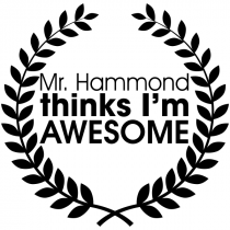Custom Teacher Thinks I'm Awesome Stamp