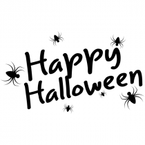 Spiders Happy Halloween Craft Stamp