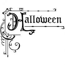 Halloween Ornamental Sign Craft Stamp