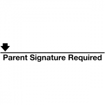 Sign & Return - Parent Signature Required Arrow Rubber Teacher Stamp