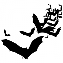 Lots of Flying Bats Craft Stamp