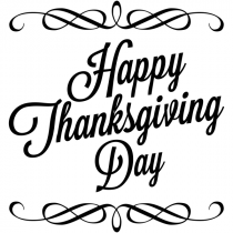 Vintage Happy Thanksgiving Craft Stamp