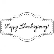 Happy Thanksgiving! Stitched Craft Stamp