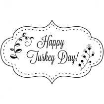 Happy Turkey Day! Stitched Craft Stamp