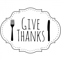 Give Thanks Fork and Knife Craft Stamp