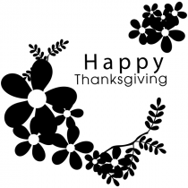 Happy Thanksgiving Daisies Craft Stamp