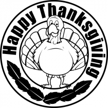 Happy Thanksgiving Gobbler Craft Stamp
