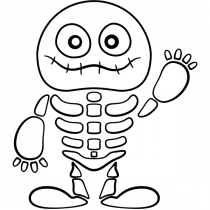 Cute Skeleton Mummy Craft Stamp