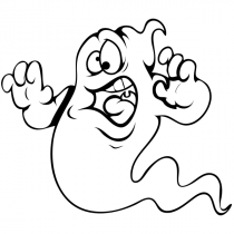 Goofy Ghost Craft Stamp