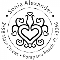 Hearts Galore Return Address Stamp