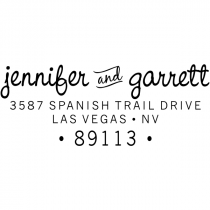 Pinafore Wedding Return Address Stamp