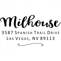 Milhouse Script Return Address Stamp