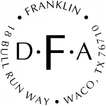 Franklin Monogram Round Address Stamp