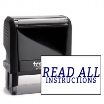 Read All Instructions Rubber Stamp
