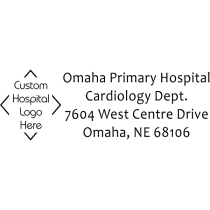 Custom Logo Hospital Address Stamp