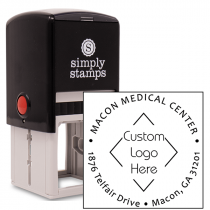 Custom Round Medical Logo Address Stamp