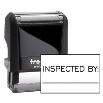 Inspected By Blank Line Rubber Stamp
