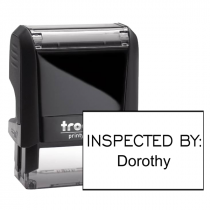 Custom Name Inspected By Rubber Stamp
