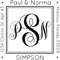 Simpson Square Address Stamp