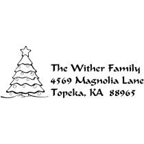 Christmas Tree Custom Return Address Stamp