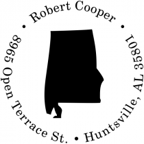 Alabama Round Address Stamp