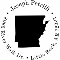 Arkansas Round Address Stamp