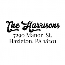 Antique Script Custom Address Stamp