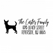 Chihuahua Dog Personalized Address Stamp