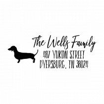Dachshund Dog Personalized Address Stamp