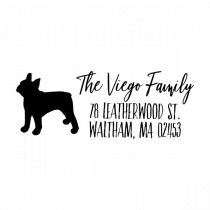 French Bull Dog Personalized Address Stamp