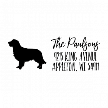 Golden Retriever Dog Personalized Address Stamp