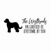 Golden Doodle Dog Personalized Address Stamp